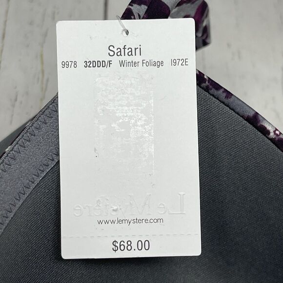 Le Mystere Safari Plunge T Shirt Bra Size 32DDD Winter Foliage Contour Underwire - Picture 6 of 9